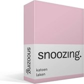 Snoozing - Laken - Katoen - Eenpersoons - 150x260 cm - Roze