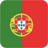 15x Bierviltjes Portugese vlag vierkant - Portugal feestartikelen - Landen decoratie
