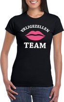 Vrijgezellenfeest Team t-shirt zwart dames - vrijgezellen shirt L