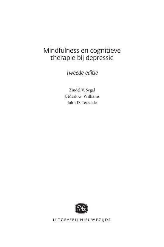 Mindfulness en cognitieve therapie bij depressie