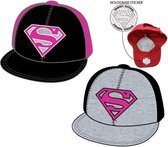 Superman cap pet grijs/zwart 58 cm