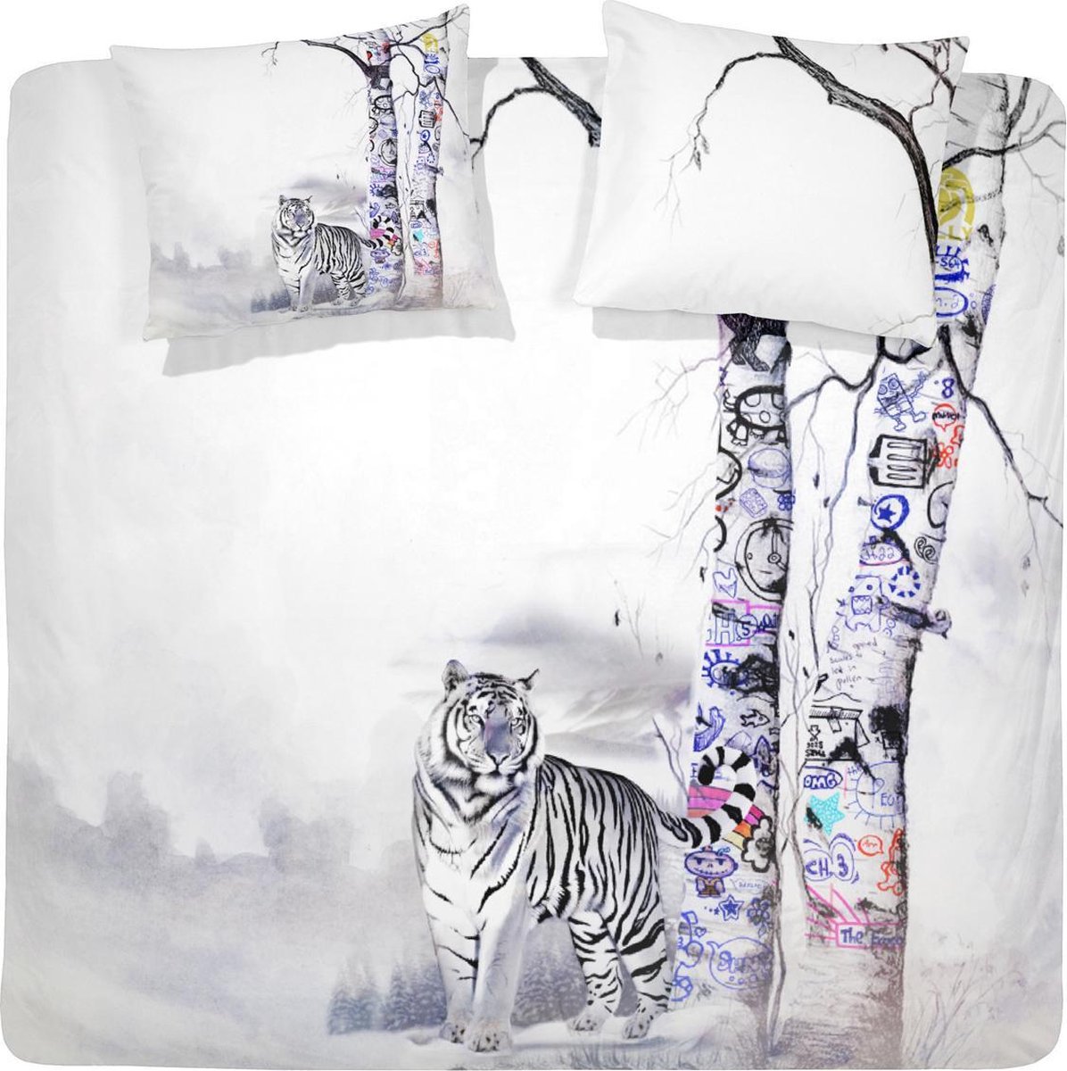 Damai Dekbedovertrekset satijn 240 x 200/220 cm cesar white