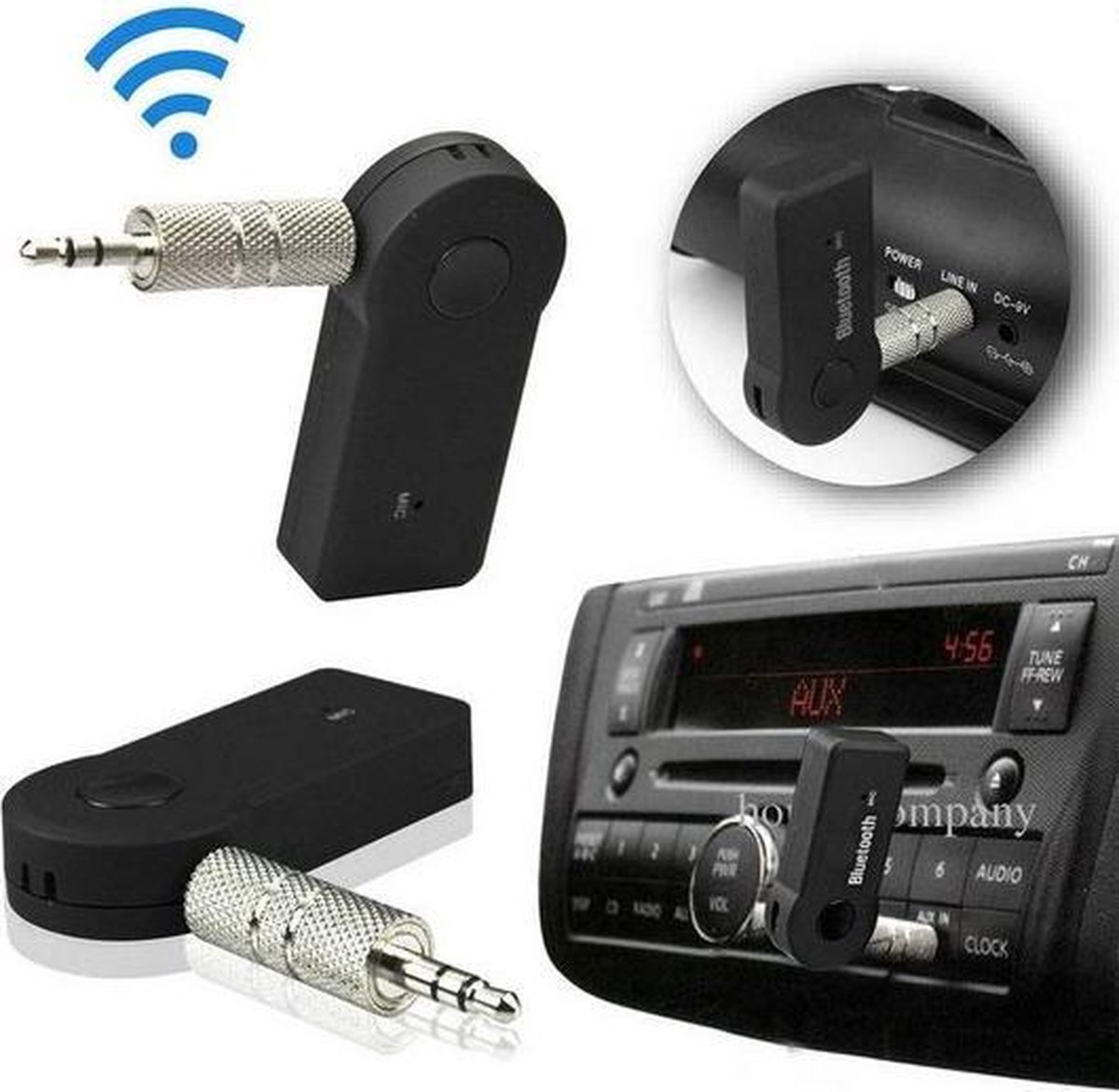 Draadloze Bluetooth Muziekontvanger - Audio Music Streaming Adapter Receiver - Handsfree Carkit & Thuisgebruik - MP3 Player 3.5mm aux aansluiting - Geweldige Geluidskwaliteit Stereo audio Output - Merkloos
