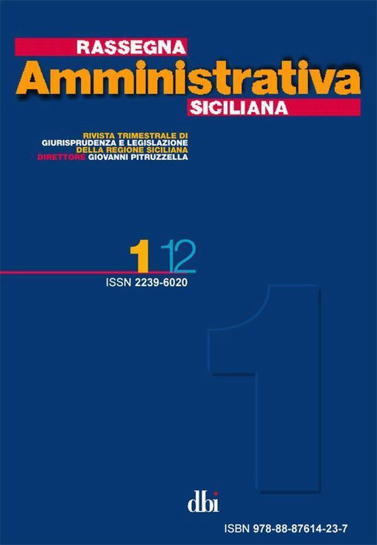 Rassegna Amministrativa Siciliana 1-12 - cover