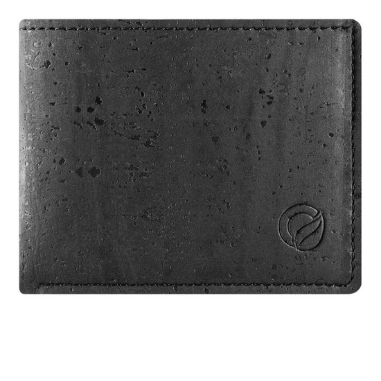 Corkor CK243P Black wallet with coin pocket inside