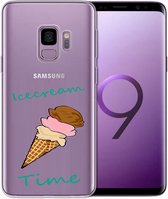 Samsung Galaxy S9 transparant siliconen hoesje - Ice cream Time