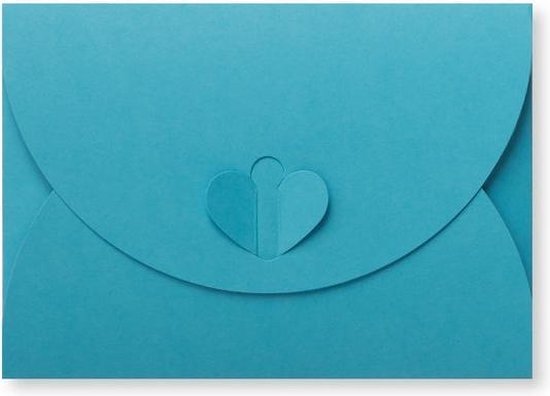 Enveloppe cadeau 8 x 11,4 cm bleu océan, 25 pièces