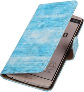 LG V10 - Mini Slang Turquoise Booktype Wallet Hoesje