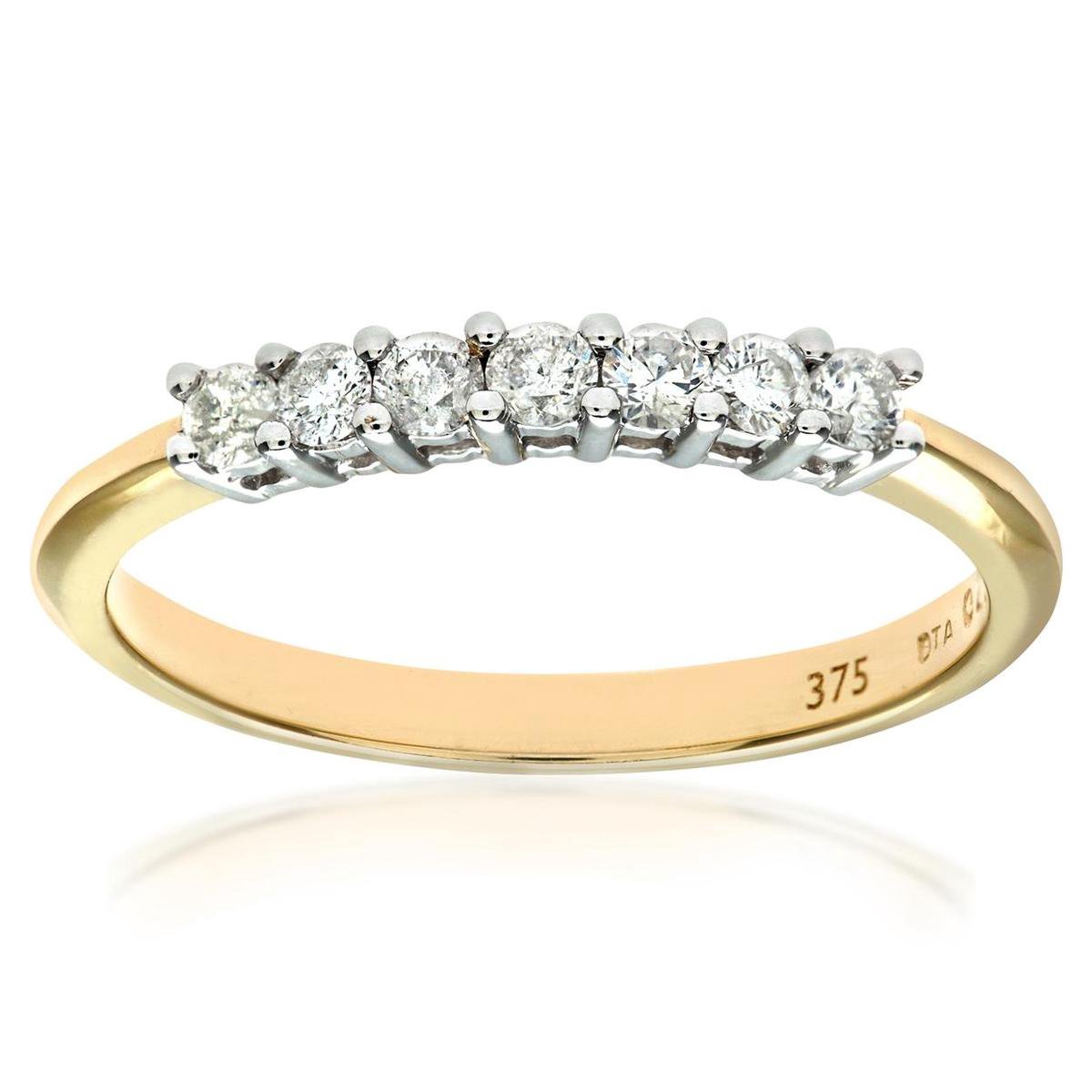 9k Geel Gouden Diamant Eeuwigheid Ring | bol.com