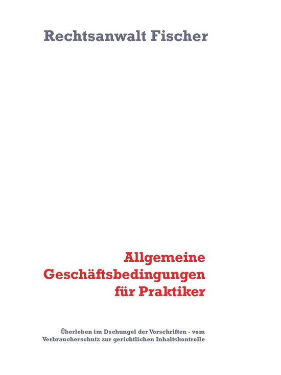 Allgemeine Geschäftsbedingungen für Praktiker - cover