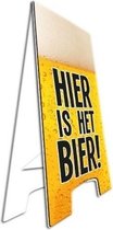 Decoratie bord hier is het bier