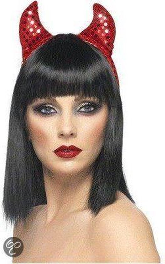 Halloween Haarband met duivels hoorns en pailletten | bol.com