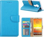 Motorola Moto E5 Hoesje boektype case / geschikt voor 3 pasjes Blauw