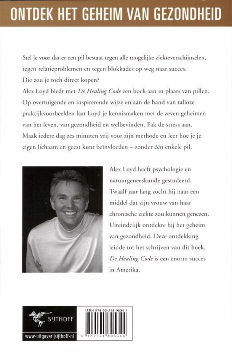 De Healing Code - back cover