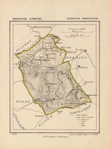 Historische kaart, plattegrond van gemeente Voerendaal in Limburg uit 1867 door Kuyper van Kaartcadeau.com