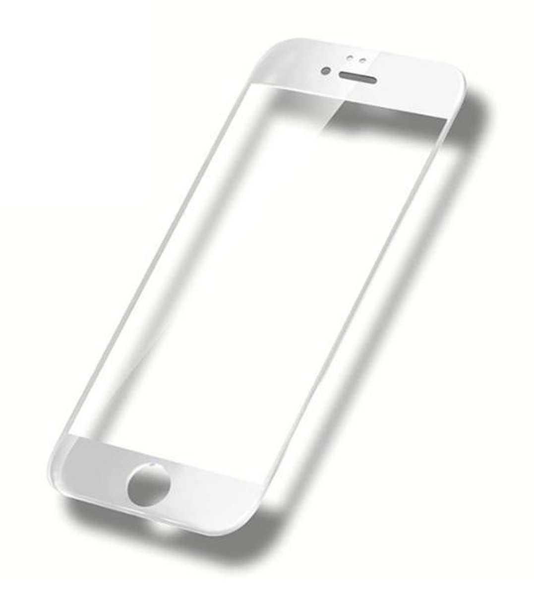2 stuks Xssive Full Cover Glasfolie voor Apple iPhone 6 / iPhone 6S - Tempered Glass - Wit