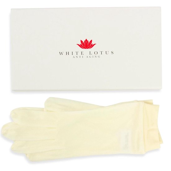 White Lotus Anti Aging Sexy zijden handschoenen voor dames - Wit | bol.com