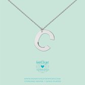 Heart to Get - Grote Letter C - Ketting - Zilver
