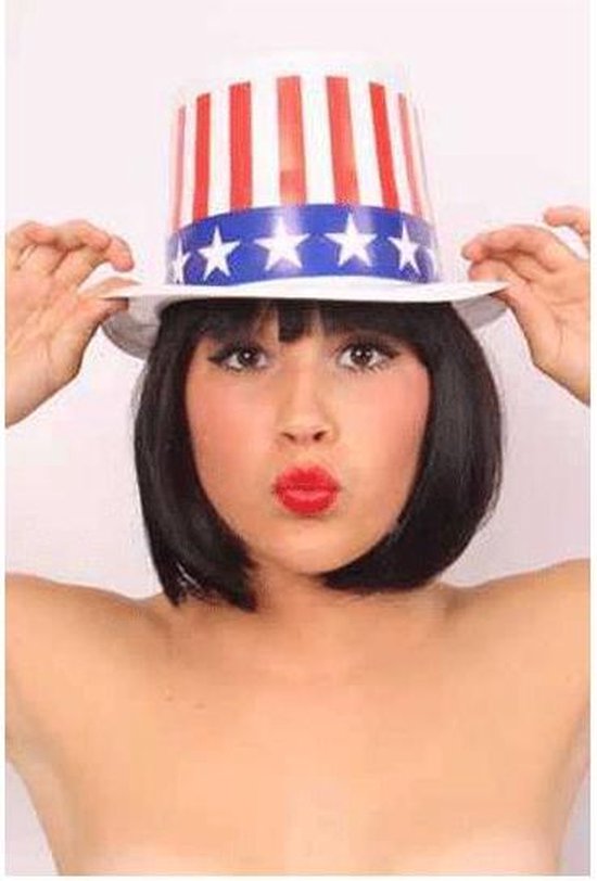 Collectief domineren Slink Plastic USA Amerikaanse thema hoed met stars and stripes - Carnaval  verkleed hoeden | bol.com