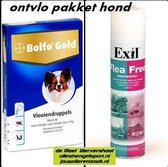 anti vlooien pakket voor de hond tot 4 kg - omgevingsspray + 2 pipetten bolfo gold hond 40