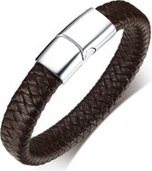 Leren armband bruin