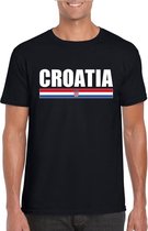 Zwart Kroatie supporter t-shirt voor heren XL