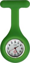 Fako® - Verpleegstershorloge - Zusterhorloge - Verpleegster Horloge - Siliconen RVS Uni - Groen