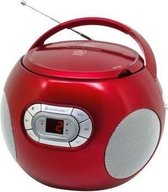 Soundmaster SCD2120RO - Boombox met FM-radio en CD, rood