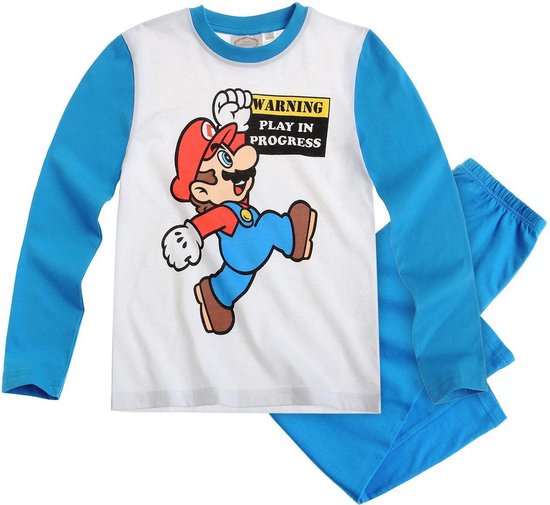 Super Mario Pyjama blauw (140) | bol.com