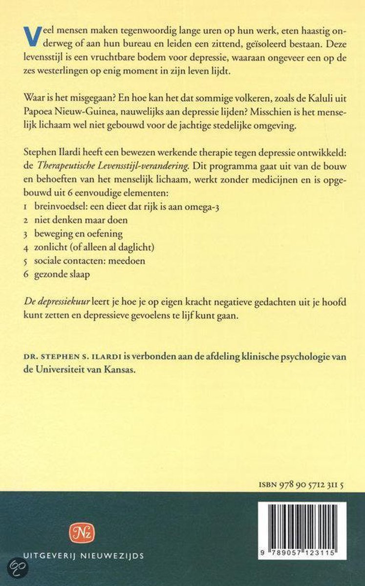 De Depressiekuur - back cover