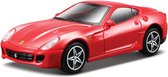 Bburago  FERRARI 599 GTB FIORANO HGTE RACE & PLAY rood metalic schaalmodel 1:43