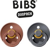 BIBS Fopspeen - Maat 2 (6-18 maanden) DUOPACK - Woodchuck & Iron - BIBS tutjes - BIBS sucettes