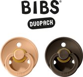 BIBS Fopspeen - Maat 2 (6-18 maanden) DUOPACK - Peach & Chocolate - BIBS tutjes - BIBS sucettes