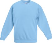 Fruit Of The Loom Childrens Unisex Set In Sleeve Sweatshirt (Hemel Blauw)