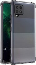 Shockproof Flexibele achterkant Silicone hoesje transparant Geschikt voor: Samsung Galaxy A42 5G
