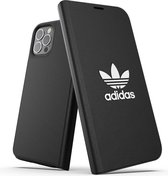 Adidas - iPhone 12 Pro Hoesje - Trefoil Book Case Zwart