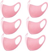 Mondkapje Wasbaar Mondmasker Roze Mondkapjes Niet-medisch - 6 stuks