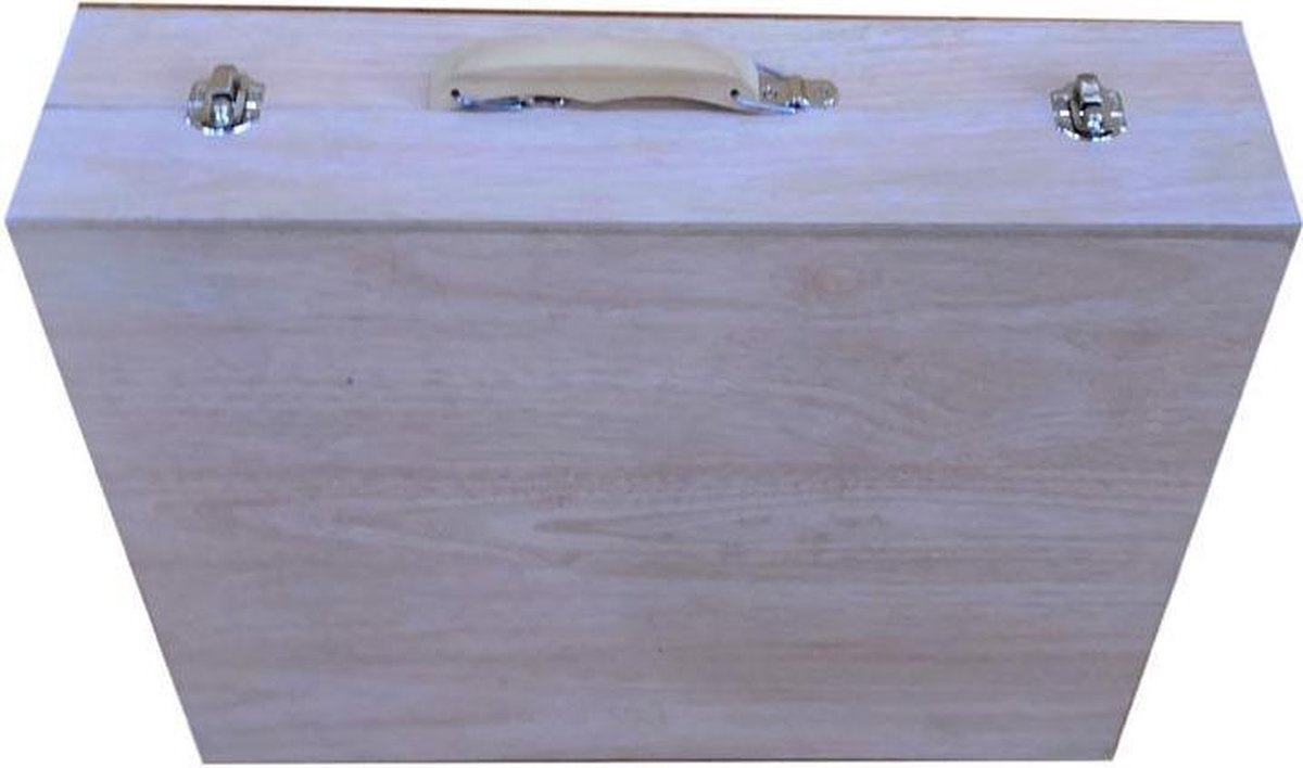 Decopatent® Luxe XL Coffret de peintre en bois 174 pièces - Boîte à dessin  - Étui à