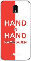 Samsung Galaxy J7 (2018) Hoesje Transparant TPU Case - Feyenoord - Hand in hand, kameraden