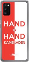 6F hoesje - geschikt voor Samsung Galaxy A41 -  Transparant TPU Case - Feyenoord - Hand in hand, kameraden #ffffff
