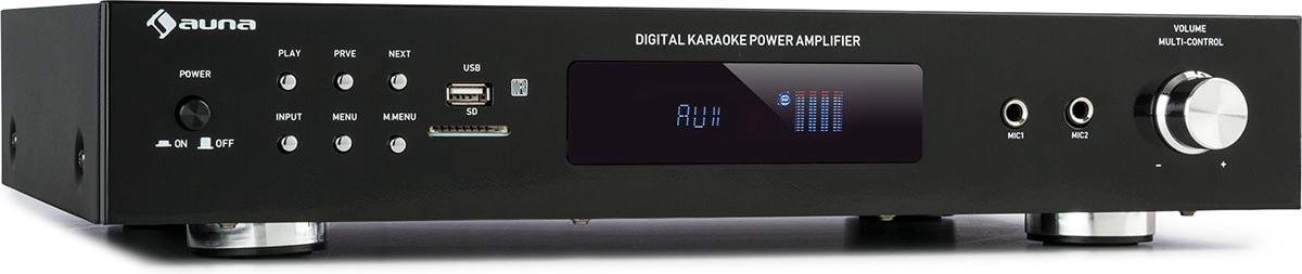 AMP-9200 BT digitale stereo-versterker 2x60W RMS BT 2xmicro zwart - Auna