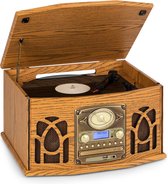 NR-620 DAB stereo-installatie hout platenspeler DAB+ cd-speler bruin