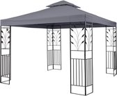 Odeon Grey paviljoen partytent feesttent 3x3m staal Polyester donkergrijs