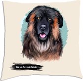 Cão da Serra da Estrela kussen met je eigen naam