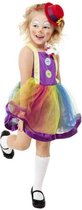 Smiffy's - Clown & Nar Kostuum - Alle Kleuren Van De Regenboog Clown - Meisje - Multicolor - Maat 90 - Carnavalskleding - Verkleedkleding