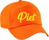 Piet verkleed pet oranje voor dames en heren - petten / baseball cap - verkleedaccessoire volwassenen - Sinterklaas / carnaval