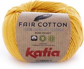 Katia Fair Cotton 20 - geel - 1 bol = 50 gr. = 155 m. - 100% biol. katoen