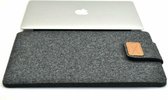 LuxeBass M321 Sleeve stevige laptop hoes van Donker Grijs - Macbook hoes 13 inch