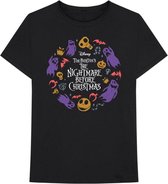 Disney The Nightmare Before Christmas - Character Flight Heren T-shirt - XL - Zwart