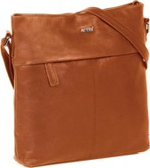 Justified Bags® Yara Medium Leren Schoudertas Oiled Cognac